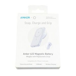 Cc1O Anker 622 Magnetic Wireless Battery 5000mAh (MagGo) w/ Popout Kickst, Cream